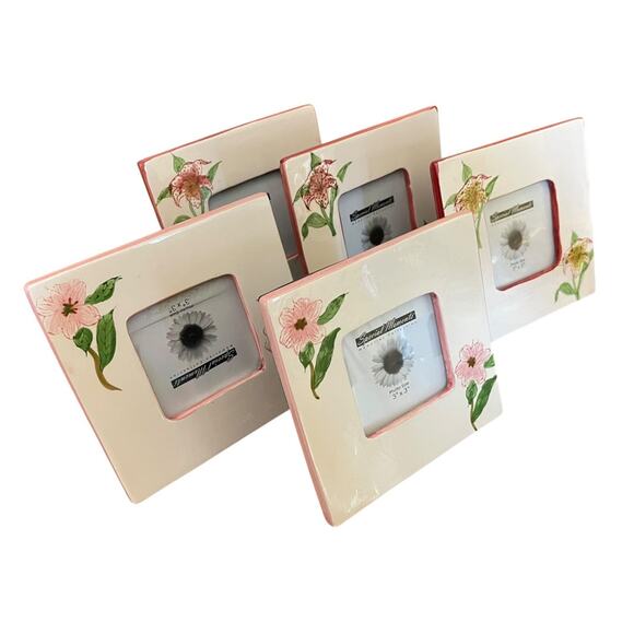 Set of 6 Picture Photo Frames 6" x 6" Tradewinds Bay Botanicals - Picture 9 of 10